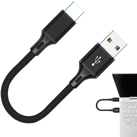 zwxqe Cavo USB Type C | Cavo USB C Extra Lungo 25cm Filo Caricabatterie Telefono,Cavo Intrecciato In Nylon Portatile Per Trasferimento Dati Casa Ufficio Viaggio