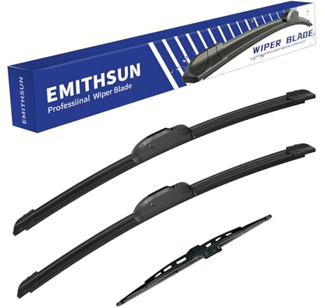 EMITHSUN® Windshield Wiper Blades Replacement for Toyota 4Runner 1996-2002,That Meet OEM Quality Front Rear Wipers Blade Set for My Car -17+17+13(Set of 3)