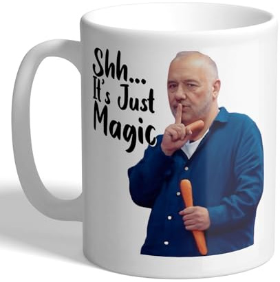 I Love Mugs - Bob Mortimer - Shh It's Just Magic - Funny Comedian Quote, TV Mug, Ceramic, 11fl.oz.