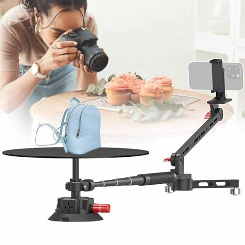 360 Degree Camera Turntable with Dolly Wheel for Unboxing and Commercial Video Production