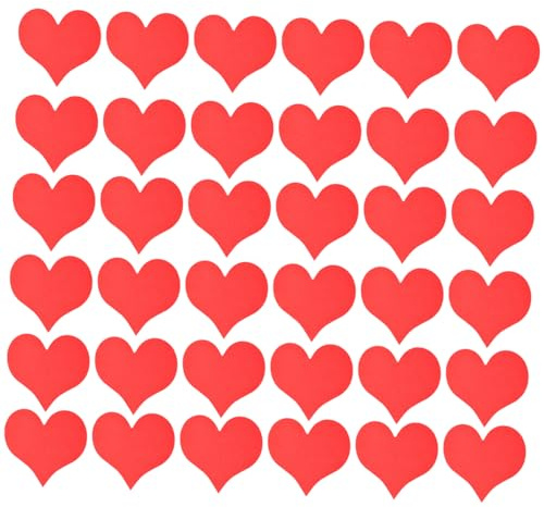 TOPBATHY 100 Stück Teiliges Herzförmige Blanko Karten aus Hochwertiger Pappe Rote Deko karten für DIY Grußkarten Botschaften Basteln und Valentinstagsdekoration
