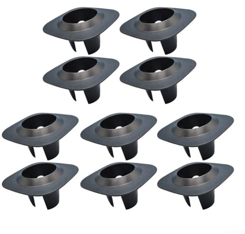 Protector de cabezal de aspersor para paisajismo al aire libre para reducir el recorte manual alrededor de los accesorios y mantener las líneas visuales ordenadas (10 piezas negras)