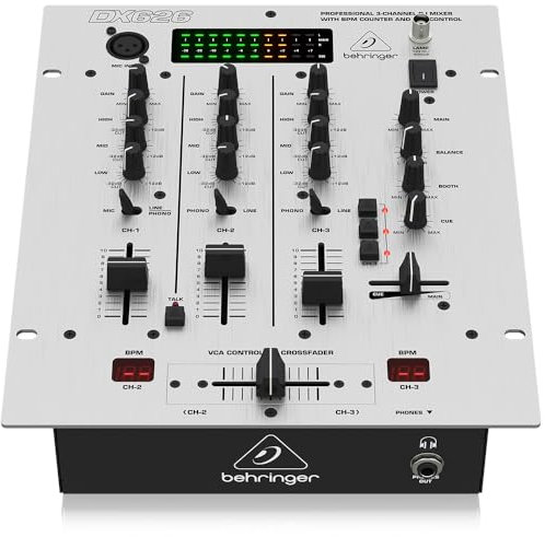 Best Price Square Pro DJ Mixer, 3 Channel DX626 by BEHRINGER