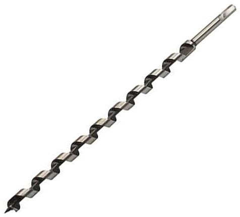 19mm x 450mm Long Hardened Steel Auger Drill Bit - Hex Shank/Shaft Woodwork Timber - Loops