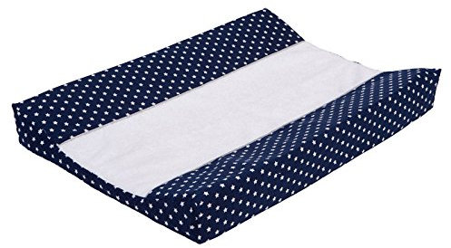 LITTLE DUTCH 3111 Wickelauflagenbezug blau mit weißen Sternen