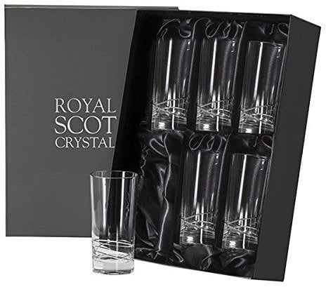 Royal Scot Crystal - Skye - Tall Highball Tumblers x6
