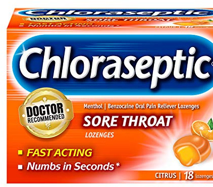 Chloraseptic Sore Throat Lozenges, Citrus, 18 ct (Pack of 1)