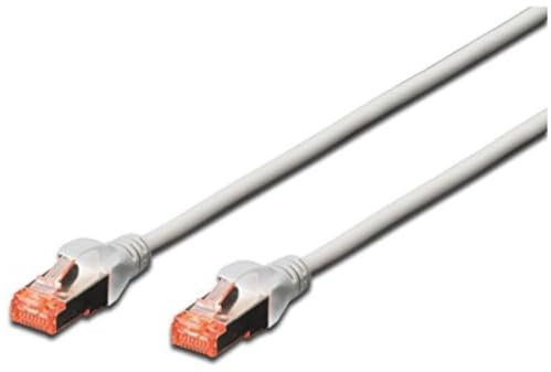 Ewent Cavo di Rete Patch Cat 6 S/FTP, Doppia Schermatura, 2 Connettori RJ45, 0.5m, Grigio