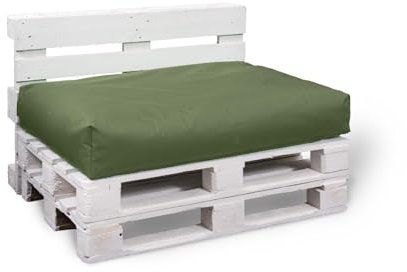 BuBiBag Palettenkissen - Beanbag Sitzauflage für Paletten | Sitzfläche für In & Outdoor | Sitzkissen in 6 Größe & versch. Farbe (120x80x15 cm, Khaki)