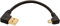 90 Degree USB 2.0 to Micro USB B Male Cable Gold Plated Right Angle Data Sync and Charge Extender Lead (10cm,Black)