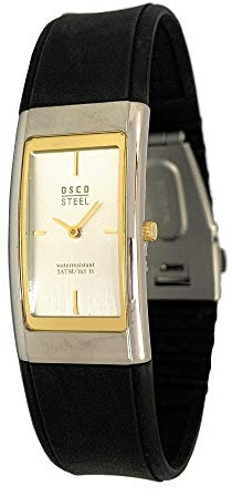 OSCO Steel Damen-Armbanduhr mit Kautschuk-Armband 3045 (Gold)