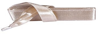 Kaps Cinta de Satén Cordones de Zapato para Zapatillas Zapatillas de Deporte, Calidad y Durabilidad, Muchos Colores y Longitudes, 1 par (90 cm - 36 pulgadas - 5 a 6 ojales/Beige)