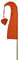 Asiastyle Balifahne | Farbe: dunkelorange | 55 cm lang | MIT Stange | aus echtem Satin | Originale Umbul Fahne