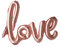 Oblique Unique® Folien Luftballon Love Schriftzug Folienballon für Hochzeit JGA Junggesellinnenabschied Hochzeitstag Valentinstag Roségold Gold - Farbe wählbar (Rosegold)