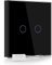 BSEED Dimmer Schalter Led Dimmer Touch Lichtschalter 2-fach 1 weg Glas Touch Schalter Schwarz Touchscreen-Funktioniert mit dimmer LED-Glühlampen
