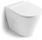 Kiamami Valentina - Water A Terra Filo Muro | Ceramica Bianca Antibatterica | Rimless | Risparmio Idrico | Facile Pulizia, Bianco A Terra