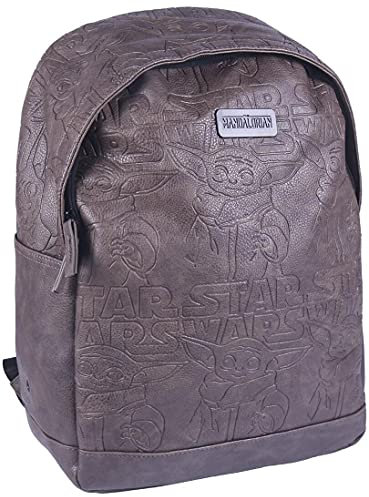 Star Wars Unisex Kinder Kunstleder The Mandalorian-Grogu Rucksack, Mehrfarbig, 100% Polyurethan, Bunt