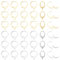 UNICRAFTALE 60pz (30Pairs) Orecchini A Leva In Acciaio Inossidabile Orecchini A Cerchio Color Oro E Acciaio Inossidabile Con Passante per La Creazione di Gioielli Circa Orecchini Fai Da Te 12.5 mm