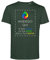 Teetaly Maglietta T-Shirt Personalizzata Stampa Fronte Retro Uomo in Cotone Organico (Verde, L)