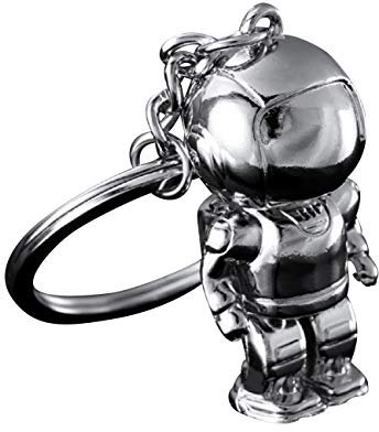 Sportigo® Astronaute Porte-clés dans la couleur argent/Espace Robot Étoiles Cadeau