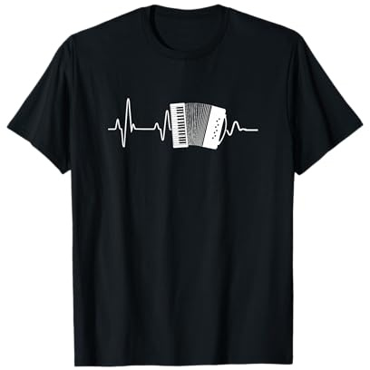 Accordéon Battement de coeur Cadeau Musicien Accordeon T-Shirt