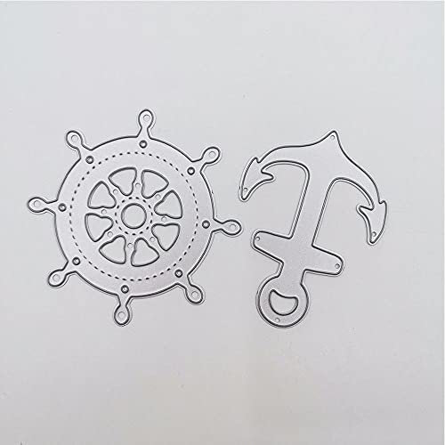 Uteruik ​ Metall-Stanzschablonen Anker-Schablonen Vorlage Formen für Kartenherstellung DIY Scrapbooking Prägung Album Handwerk Deko