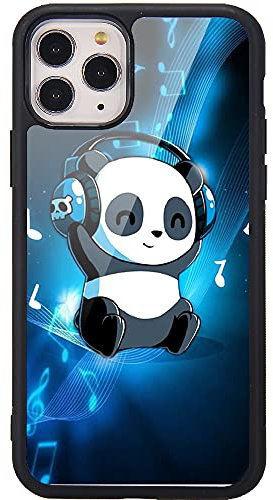 MAYCARI for iPhone 12 Case Panda Pattern Design Hard Back Case with Soft TPU Bumper for Girls Children Women Protective Phone Case for iPhone 12
