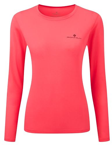 Ronhill Women's Wmn's Core L/S Tee T Shirt, Hot Pink/Black, 16 UK