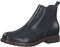Tamaris Damen Chelsea Boots, Frauen Stiefeletten,Kurzstiefel,uebergangsschuhe,uebergangsstiefel,Schlupfstiefel,flach,Black Leather,37 EU
