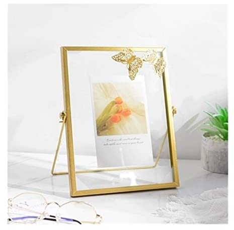 TOMYEUS Cornice Foto Frame di Vetro Tridimensionale in Metallo Geometrico Nordico Telaio Creativo in Ferro. Cornice Portafoto (Color : B)