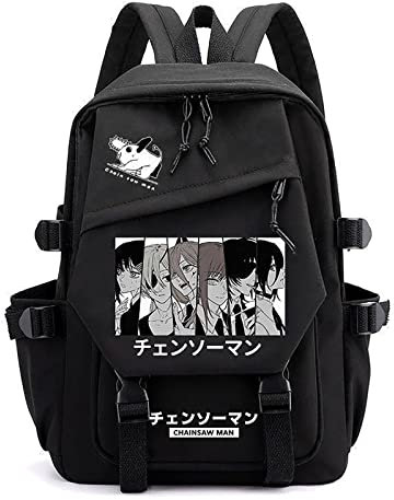 jiminhope Anime Chainsaw Man Backpack Makima Rucksack Power Daypack Bookbag Reze Chainsaw Man Kawaii Bag for Unisex