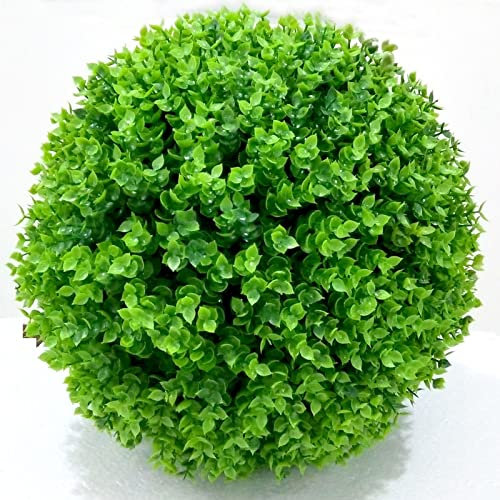 Buchsbaum Künstlich Künstliche Innenanlage Balkon Kunstpflanzen Wetterfest Plastikpflanzen Für Draußen Für Innen Und Außendekoration, Wetterfeste Kunstpflanzen Outdoor Buchsbaum Kugel ( Size : 45cm(17