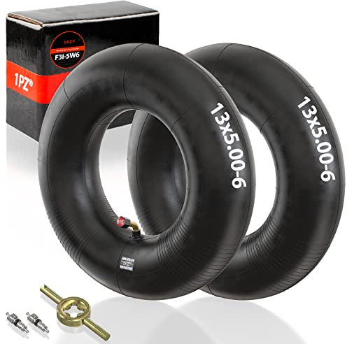 1PZ F3I-5W6 2x 13x5.00-6 pouces chambres à air avec valve courbée TR87, tube renforcé pour roues de tracteur tondeuse à gazon brouettes Go Karts Dirt mini Quad tondeuse à gazon remorques