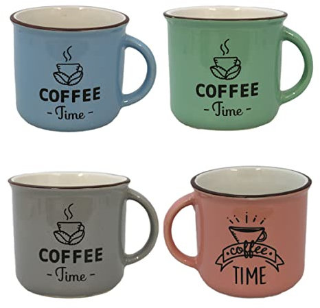 Kaffeetassen Set/4 XL Tasse Keramik spülmaschinenfest ca. 350ml