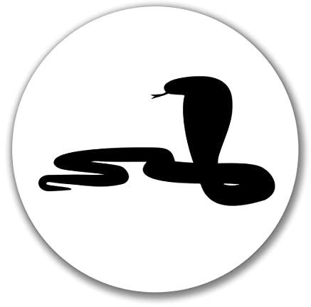 Huuraa Aufkleber Schlange Kobra Silhouette Geschenk 10cm Sticker Schlange Kobra Geschenkidee