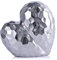 Escultura de decoración de corazón de decoración Plateada - Estatua de corazón de cerámica de decoración Moderna para el hogar, Oficina, decoración de Eventos - Idea de Regalo de Romance de Amor