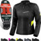 SHIMA RUSH Giacca Moto Donna con Protezioni 4 Stagioni | AIRFORCE Paraschiena | Giacchetta da Moto Impermeabile Estiva Tuta Pantaloni Touring (Neon, Donna, Giubbotto, Taglia XL)