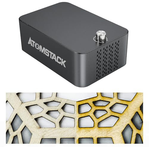 ATOMSTACK F60 Dual Pump Air Assist 10-60L/min, Automatische Umschaltung, sauberere und glattere Schneidkante, Air Assist für A6 X6 A12 X12 A24 X24 Pro A20 A30 A40 A70 Series Laser Engraver Cutter