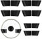 Bocguy 12pcs Topfdeckelhalter Wand, Wandmontage Topfdeckelhalter, ABS Selbstklebender Wanddeckelhalter, Topfdeckel Wandhalter Plastik für den Heimgebrauch, Küchenutensilien Organizer, Schwarz