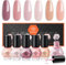Modelones Nail Polish Set 6 Colors Nude Pink Nail Varnish Skin Tones Collection Quick Dry Finger Nail Polish Bulk Manicure Diy Nail Art Salon Home For Women