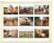 20x16 Inch 9 Opening Photo Collage Frame, Display Nine 6x4 Inch Photos, Multi Aperture Family Picture Frame, Gold