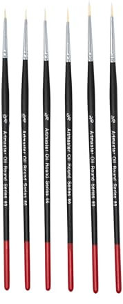 Artmaster Oil Fine Detail Paint Brush Set of 6