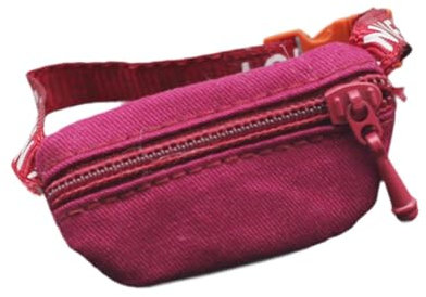 Miniatur Puppen Gürteltasche für Fantasy Gärten Und Sammelfiguren, Rot