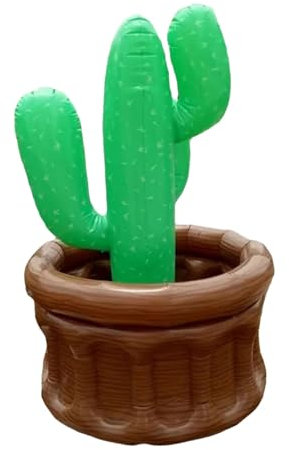 Aufblasbarer Eiskübel Kaktus/Palme Aufblasbare Getränkekühler Bierkühler Bier Pool Zubehör, Aufblasbarer Partykühler Strandparty Spielzeug Für Tropisches Bankett Hawaii Partydekoration