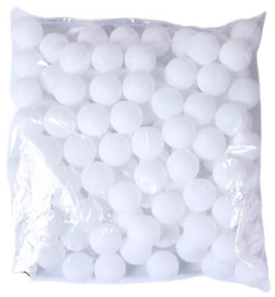 LOVIVER Pong-Bälle, Tombola-Bälle, kleine Bälle, Tischtennisbälle, Bingo-Bälle für Katzenspielzeug, Party-Dekoration, DIY-Spiele, 100 Stück Weiß
