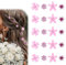 Mezrkuwr 20 Stück Rosa kleine Blumen-Haarspangen, Mini-süße Strass-Metall-Haarnadeln für Frauen, Hochzeit Haarschmuck, Braut-Haarspangen für Mädchen (4 Blumenmuster)