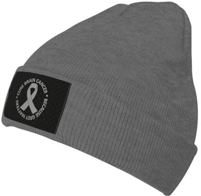 Strickmütze Bewusstsein Für Hirnkrebs. Hirntumor. Deep Heather Beanie Mütze Daily Beanie Hat Weich Beanie Hut Für Fischen Alle Jahreszeiten Running