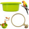 Yeory Baignoire pour Oiseaux pour Cage Baignoire Universelle de Cage d'oiseau sans Glissement 4inch Baignoire d'oiseau avec Un Baignoire d'oiseaux pour Le Pinson canari