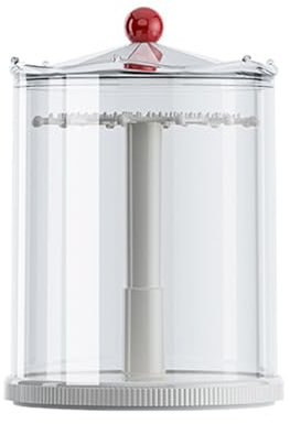 Lot de porte-clés avec fonction rotative à 360° - Rangement multicouche transparent anti-poussière - ABS - Avec dôme transparent