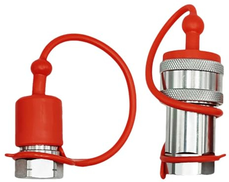 harayaa Idraulico Flat Face Connettore Rapido Set Raccordi Accoppiatore con Copertura Antipolvere in Acciaio Lunga Durata Idoneo a Lavori Agricoli Edili Fores, Npt da 3 a 8